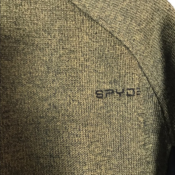 🆕 Spyder Men's Half-Zip Outbound Stryke Sweater Jacket - M- Green - Picture 6 of 7